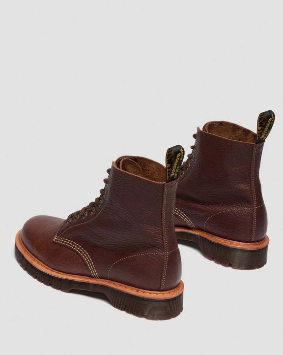 Dr Martens Wild Grain Leather Lace Up Boots - Sepia Brown