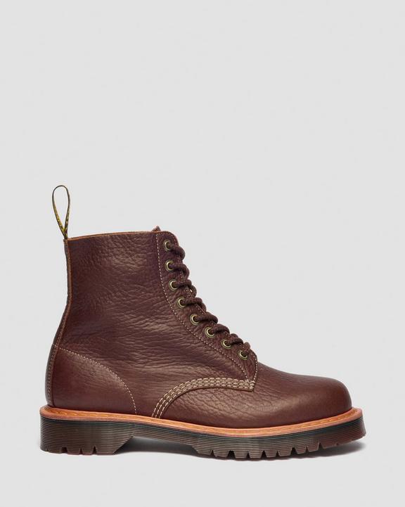 Dr Martens Wild Grain Leather Lace Up Boots - Sepia Brown