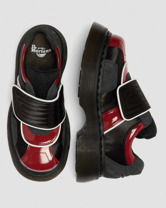 Dr Martens Buzz Strap - Black+Scarlet Red