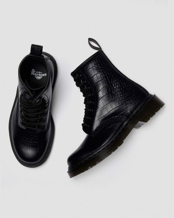 1460 Croco - Black - Womens