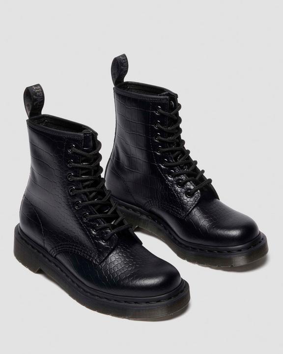 1460 Croco - Black - Womens