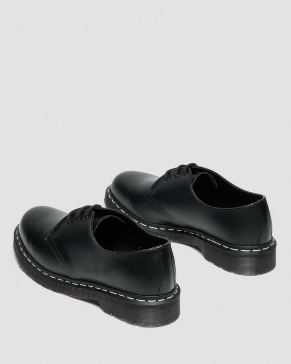 Dr Martens 1461 White Stitch - Black
