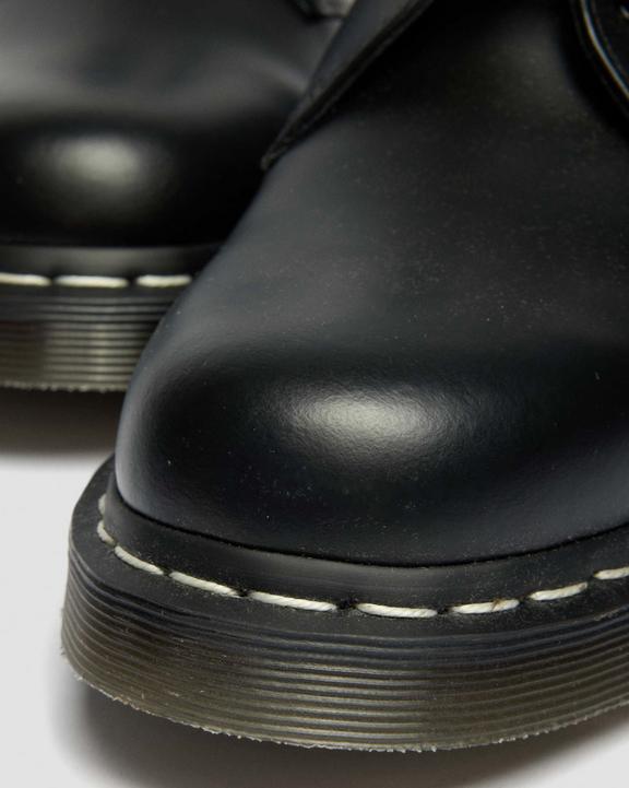 Dr Martens 1461 White Stitch - Black