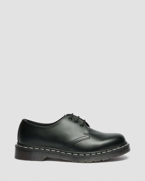 Dr Martens 1461 White Stitch - Black