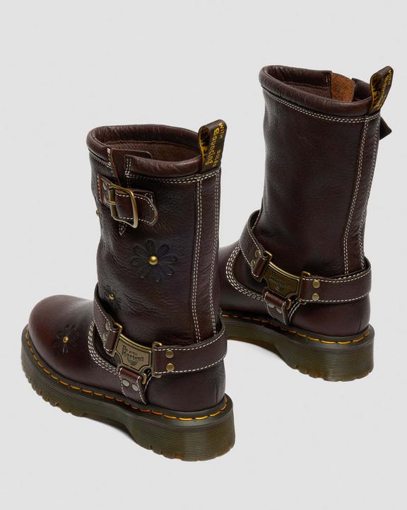 Dr Martens Anistone Hi Flower - Dark Brown