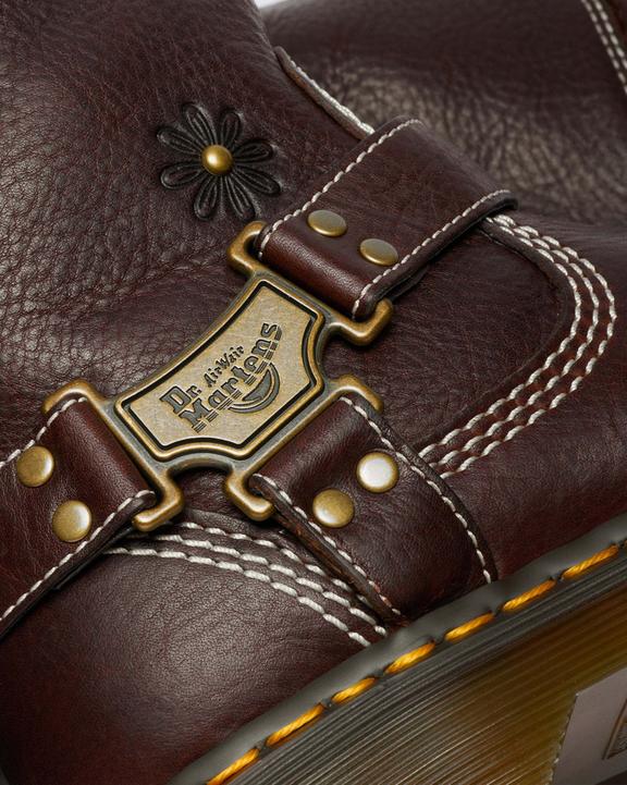 Dr Martens Anistone Hi Flower - Dark Brown