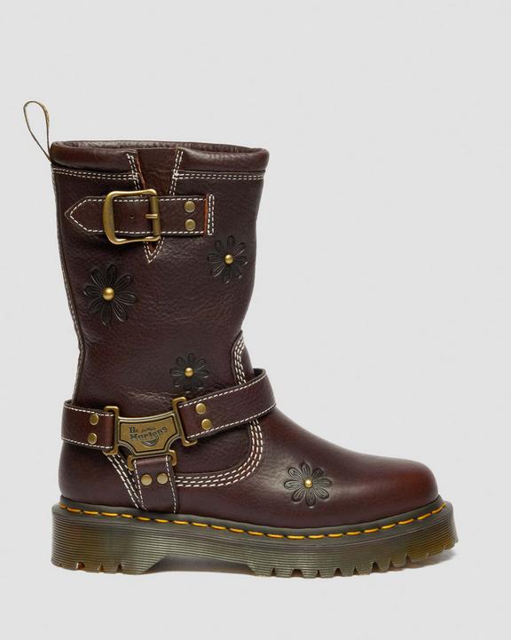 Dr Martens Anistone Hi Flower - Dark Brown