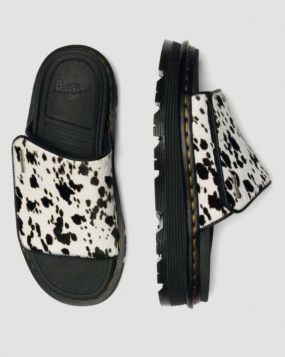 Dr Martens Zebzag Slides - Cream & Black