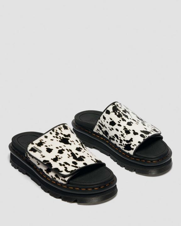 Dr Martens Zebzag Slides - Cream & Black