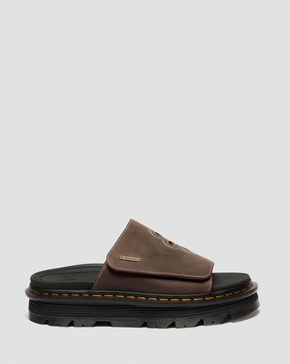 Dr Martens Zebzag Flower Slides - Dark Brown