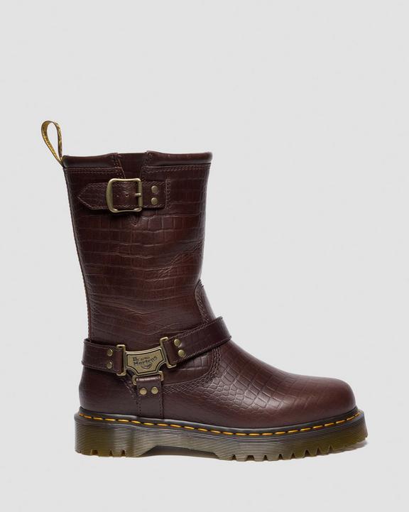Dr Martens Anistone Hi - Classic Pull Up Reptile Emboss
