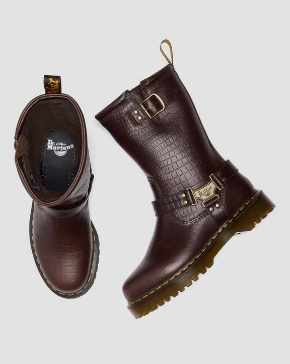 Dr Martens Anistone Hi - Classic Pull Up Reptile Emboss