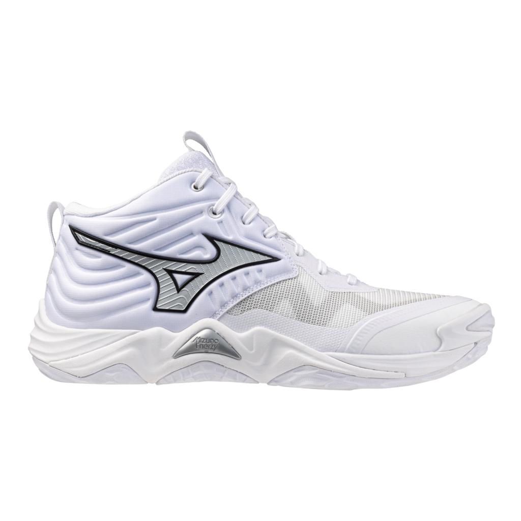 Mizuno Wave Momentum Elite Mid Volleyball Shoe White Gold