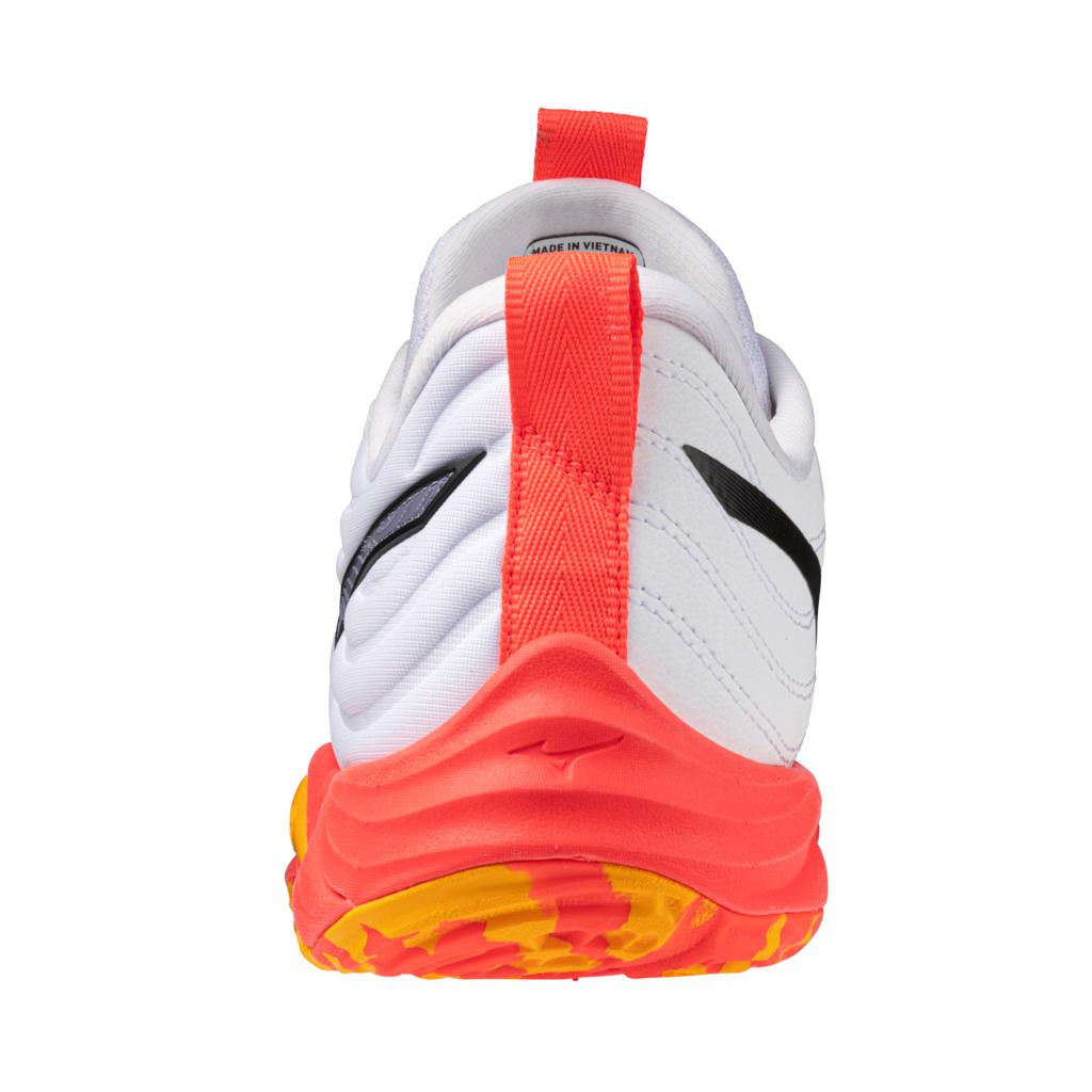 Mizuno Wave Momentum Elite Unisex Volleyball Shoe White Fiery Coral