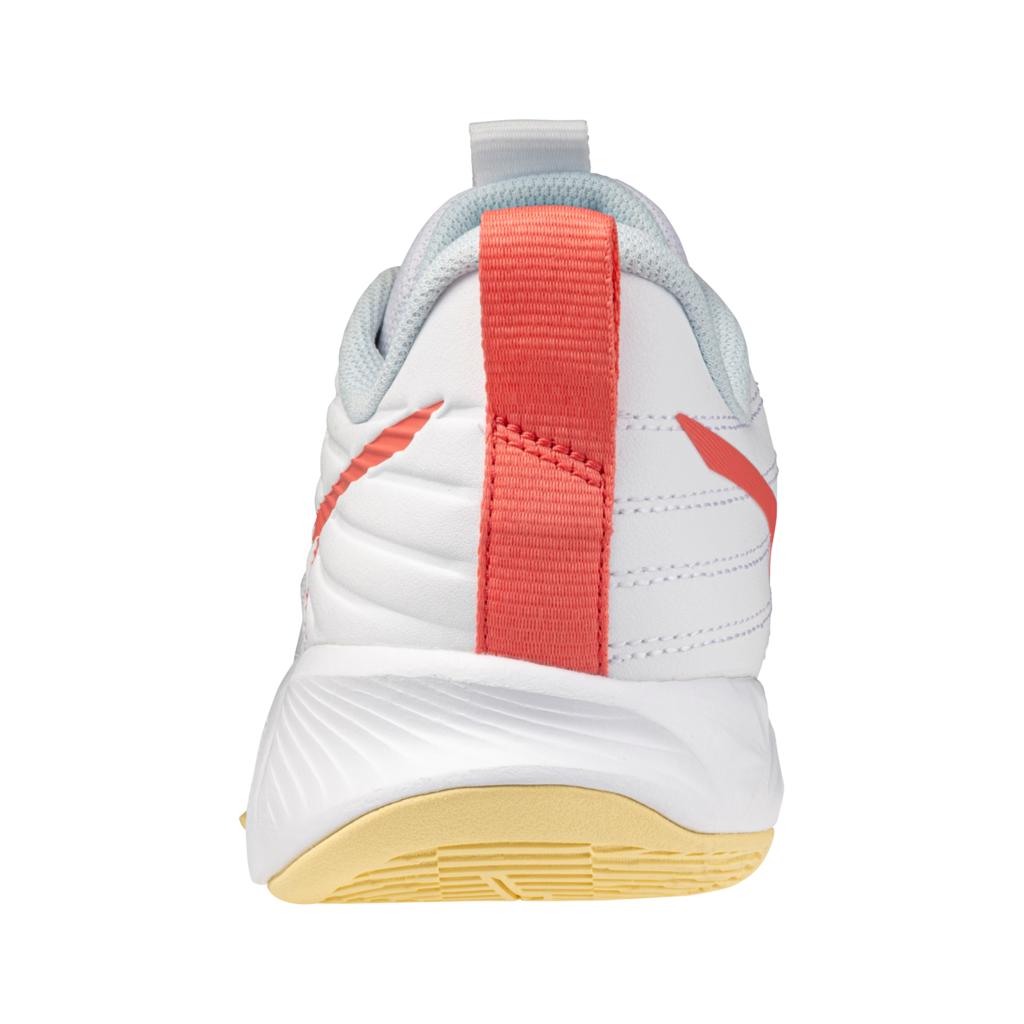 Mizuno Women's Wave Momentum Pro Volleyball Shoe White High Risk Red
