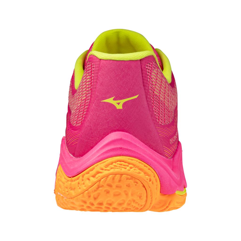 Mizuno Wave Lightning Elite Unisex Volleyball Shoe Pink Tetra Fortune Yellow