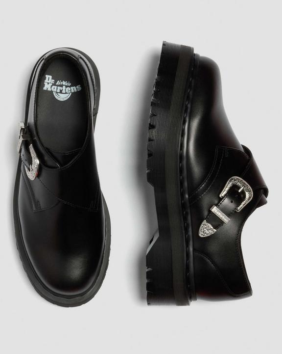 Dr Martens Retro Monk Quad - Mid Grey+Dusty Rose