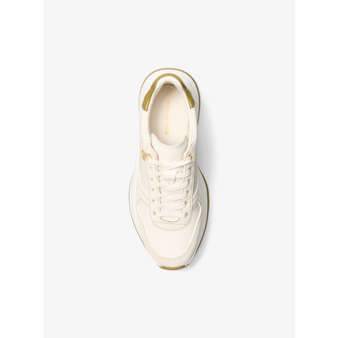 Michael Kors Arla Leather and Suede Trainer