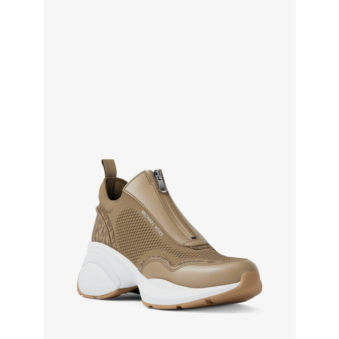 Michael Kors Zuma Mixed-Media Trainer