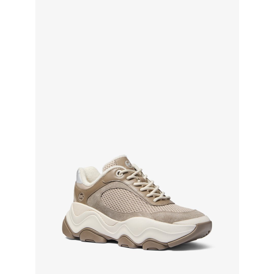 Michael Kors Atlas Mesh and Suede Trainer