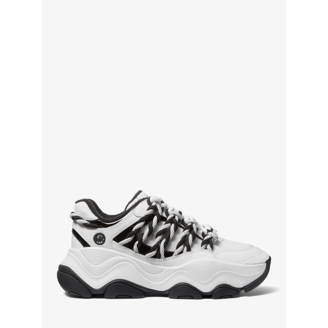 Michael Kors Atlas Cord Mesh and Leather Trainer