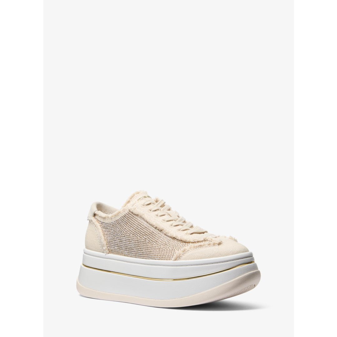 Michael Kors Hayes Embellished Linen Blend Sneaker