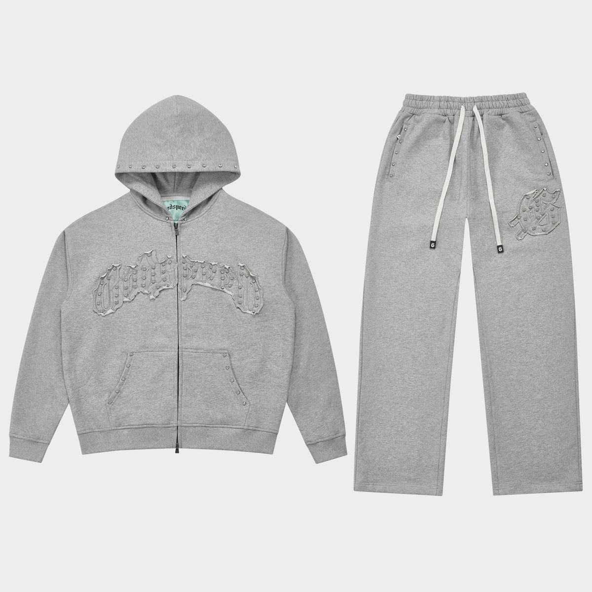 Godspeed Symmetric Studded Sweatsuit V2 (Heather Grey Vvs)