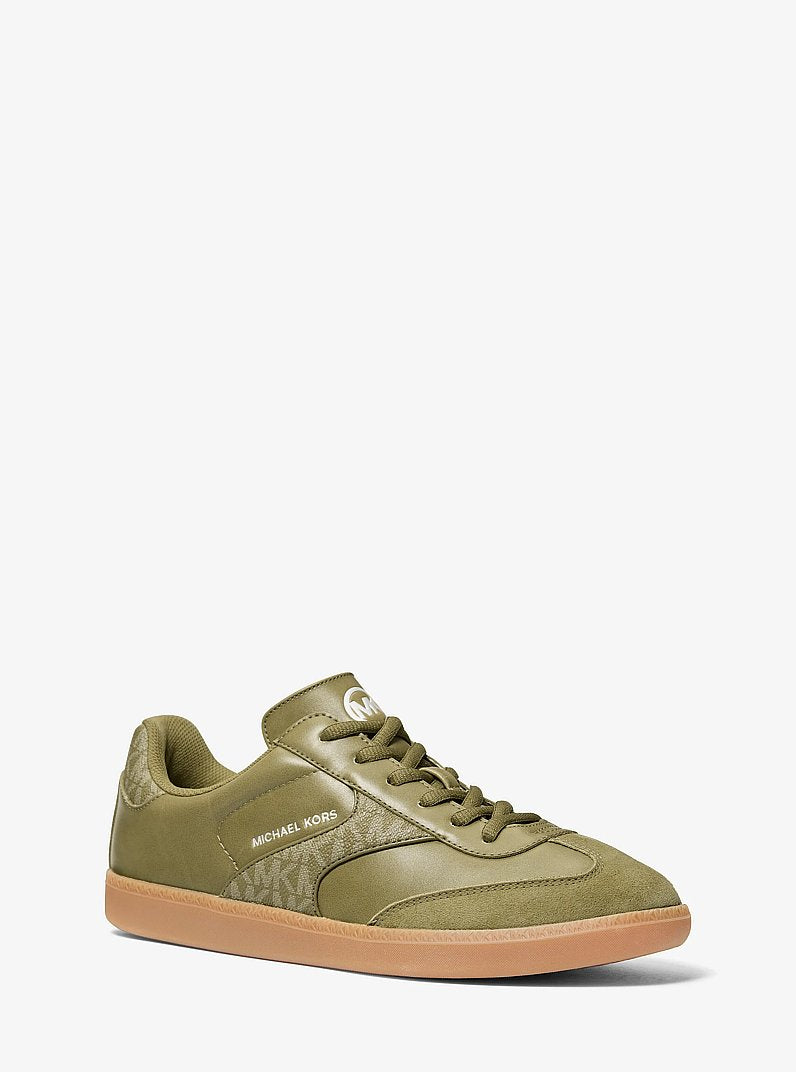 Michael Kors Benny Mixed-Media Sneaker OREGANO