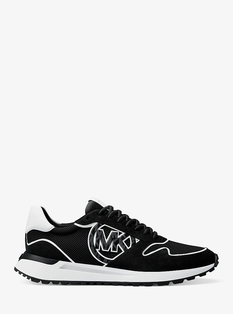 Michael Kors Dax Mixed-Media Trainer BLACK