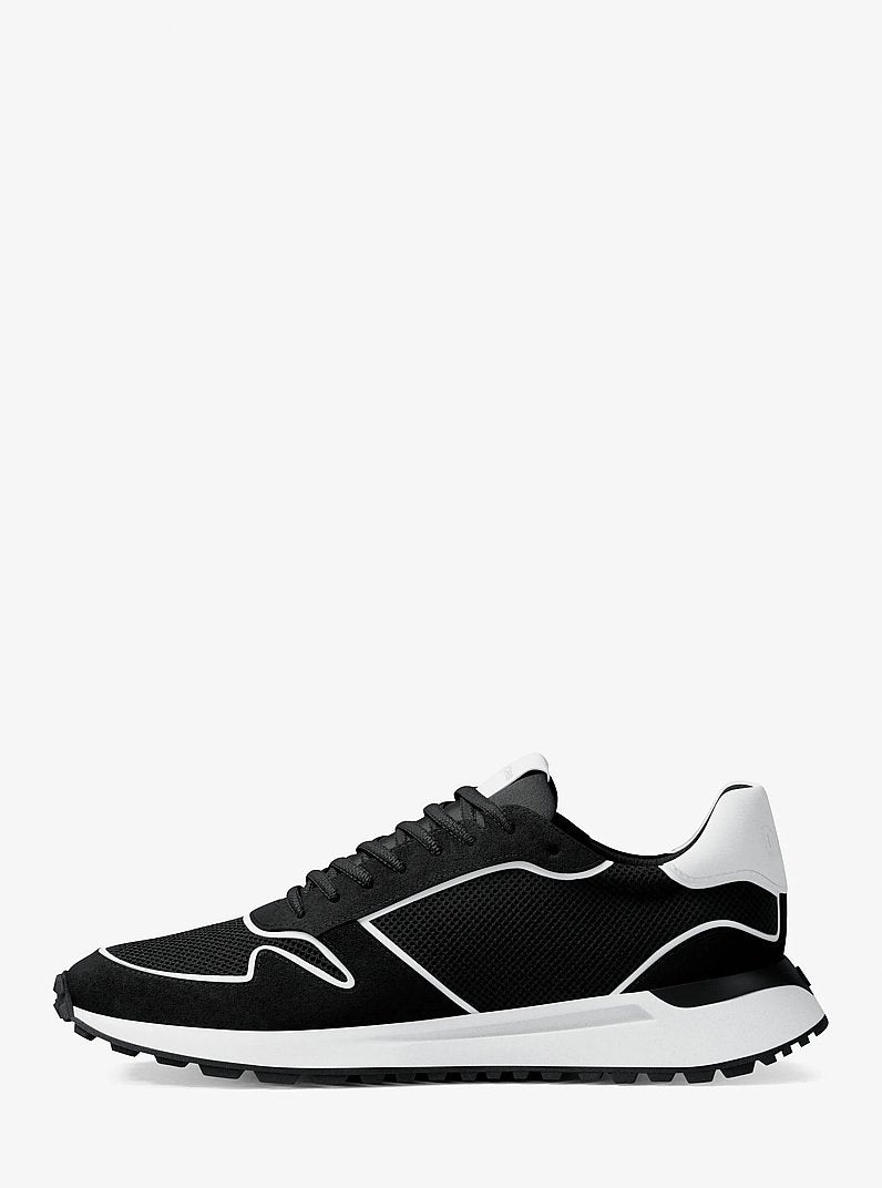 Michael Kors Dax Mixed-Media Trainer BLACK
