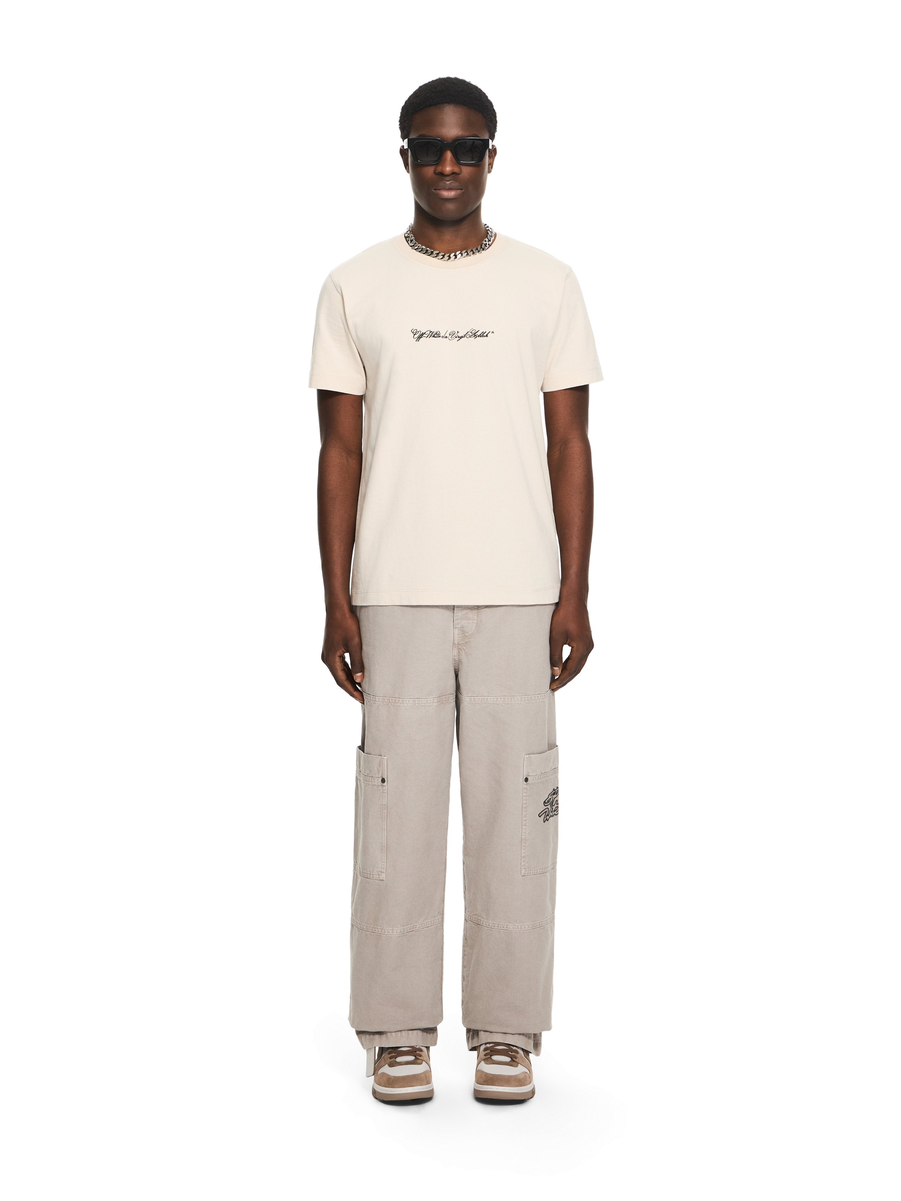 Off-White Script Arrow Slim Tshirt Grey