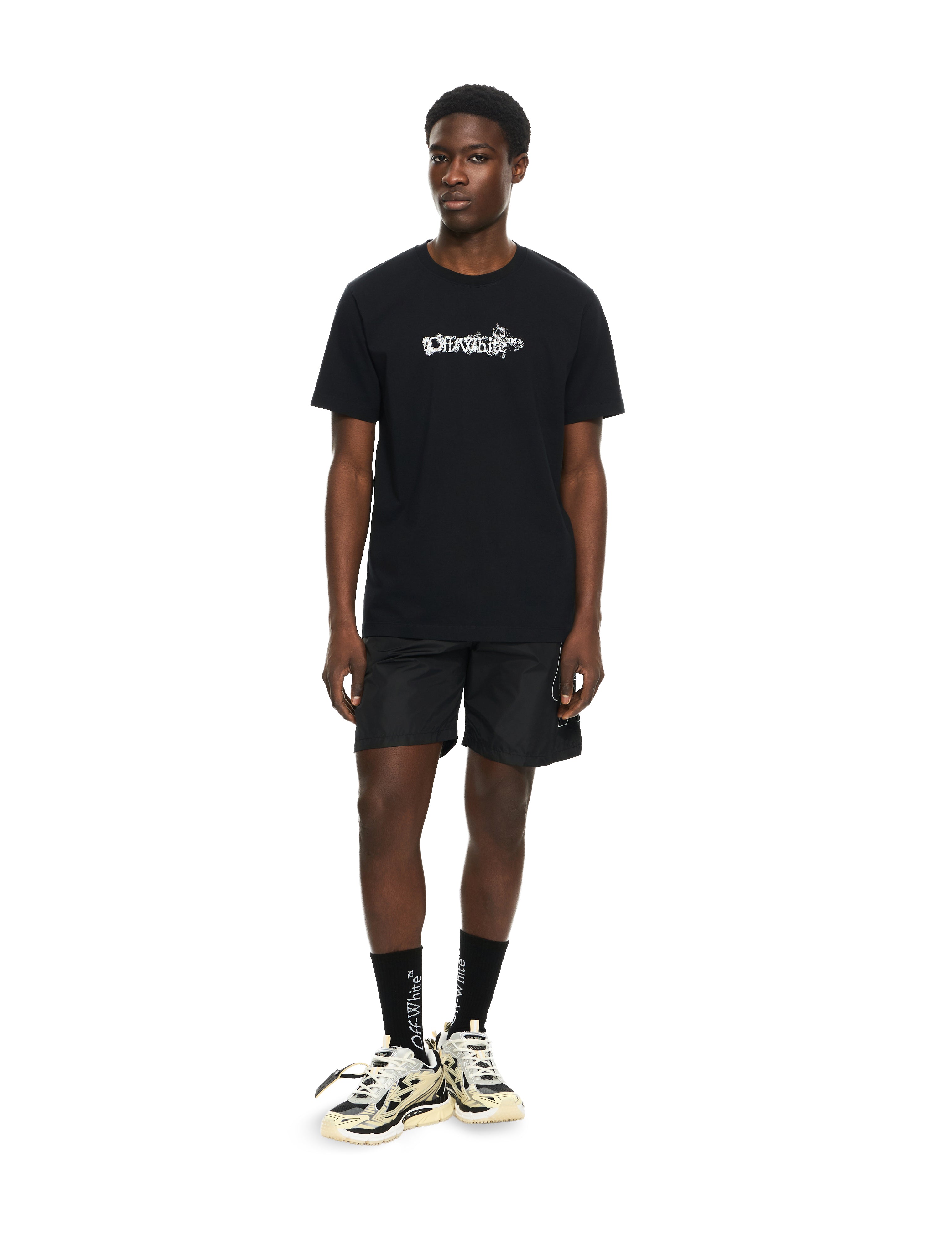 Off-White Heraldic Arrow Slim Tshirt Black Fade