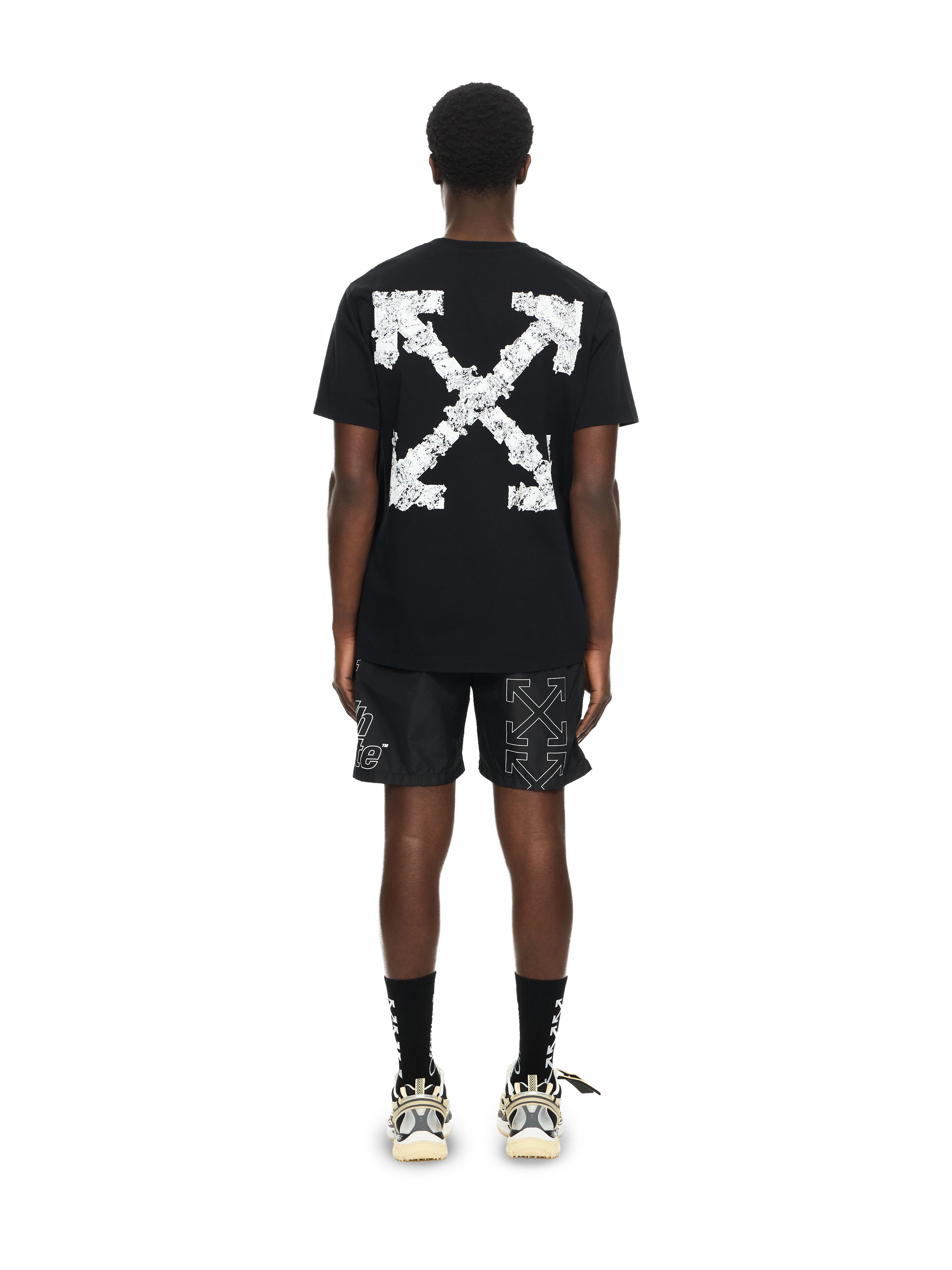 Off-White Heraldic Arrow Slim Tshirt Black Fade