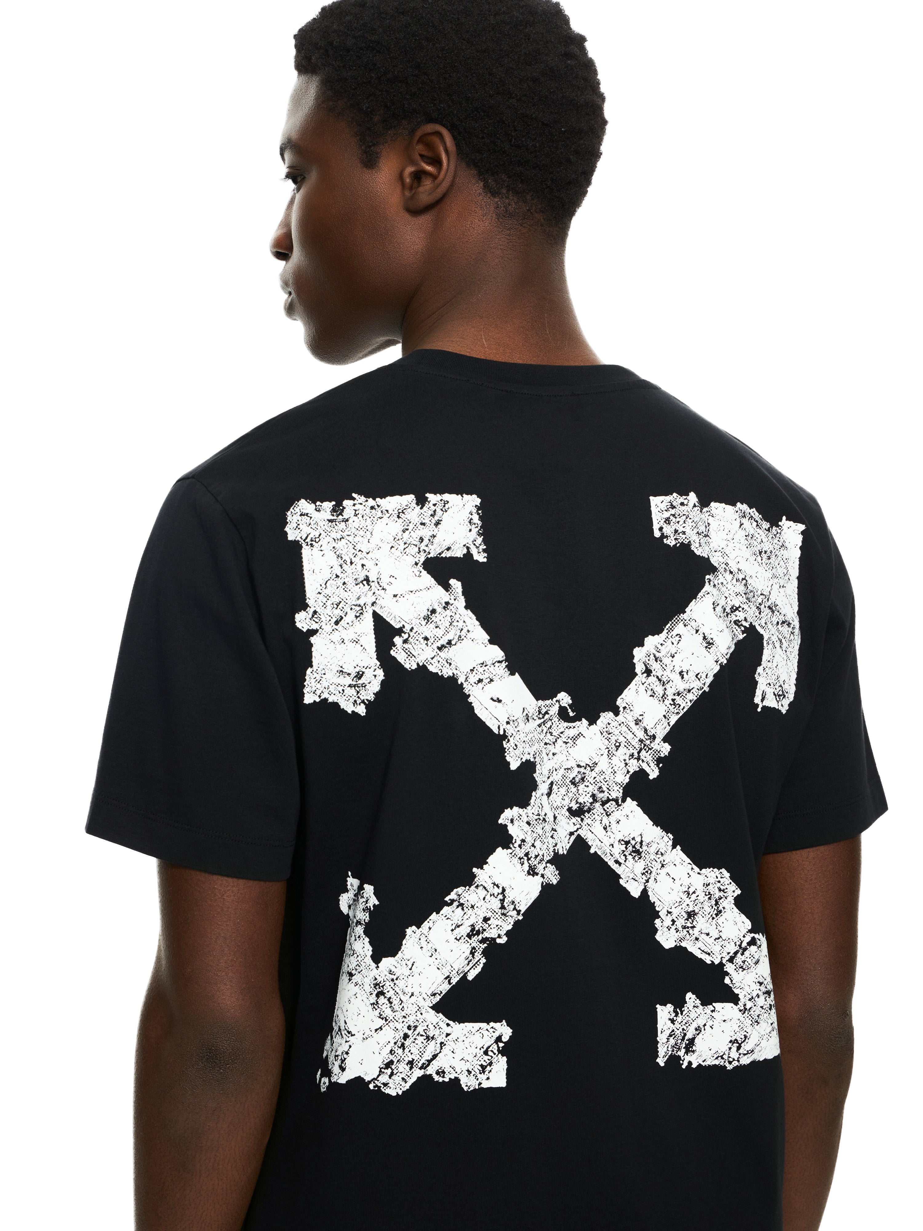Off-White Heraldic Arrow Slim Tshirt Black Fade