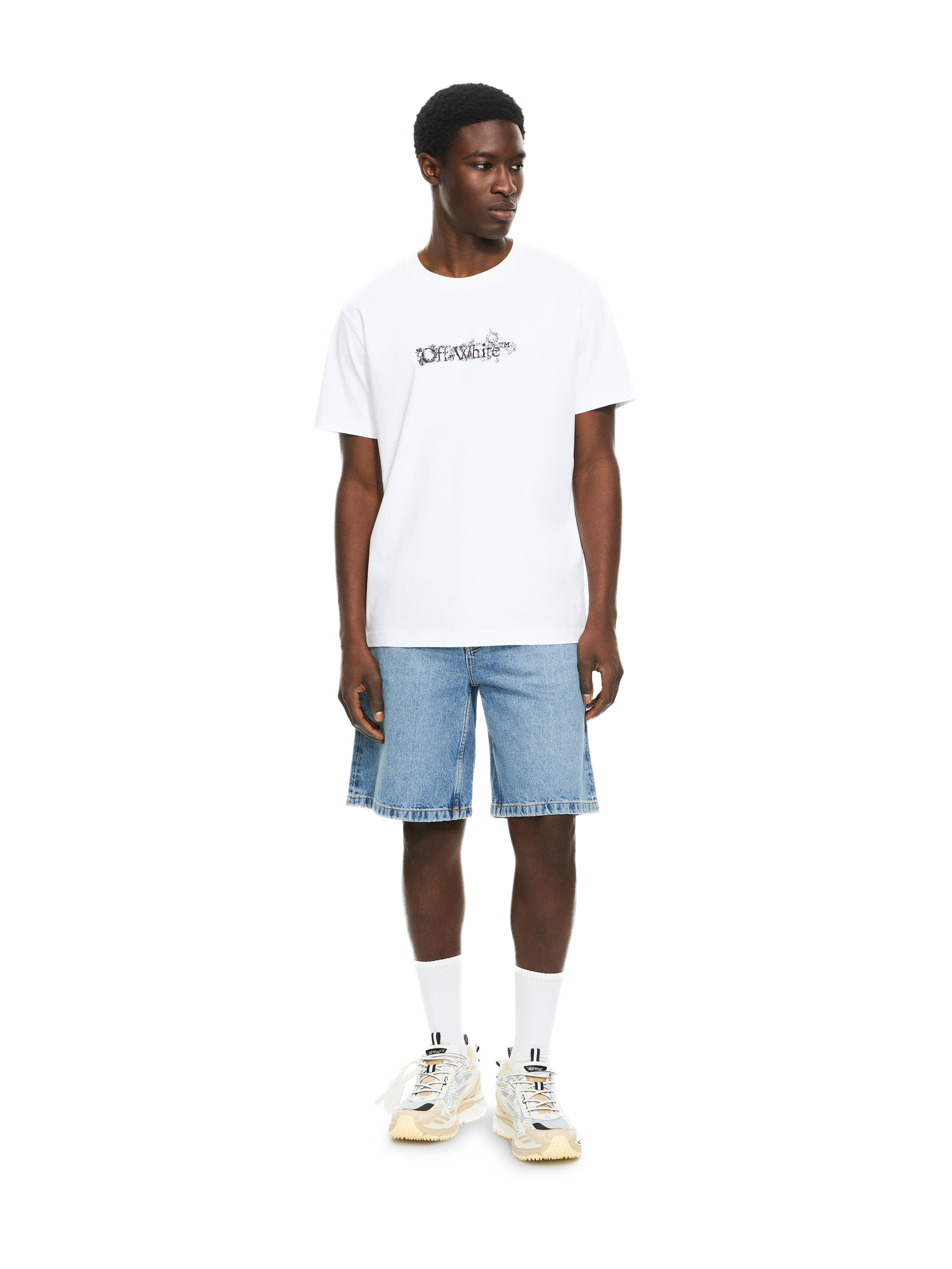 Off-White Heraldic Arrow Slim Tshirt Black Fade