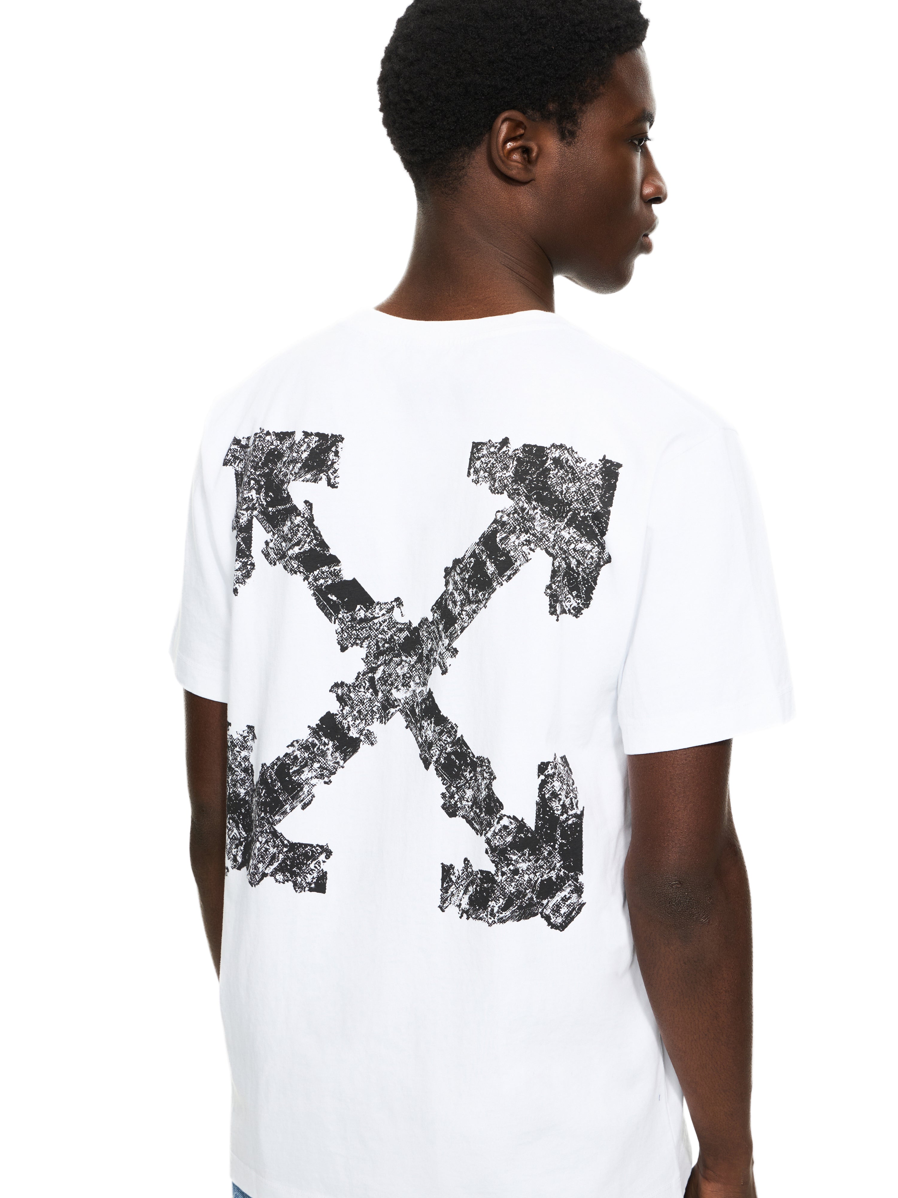 Off-White Heraldic Arrow Slim Tshirt Black Fade