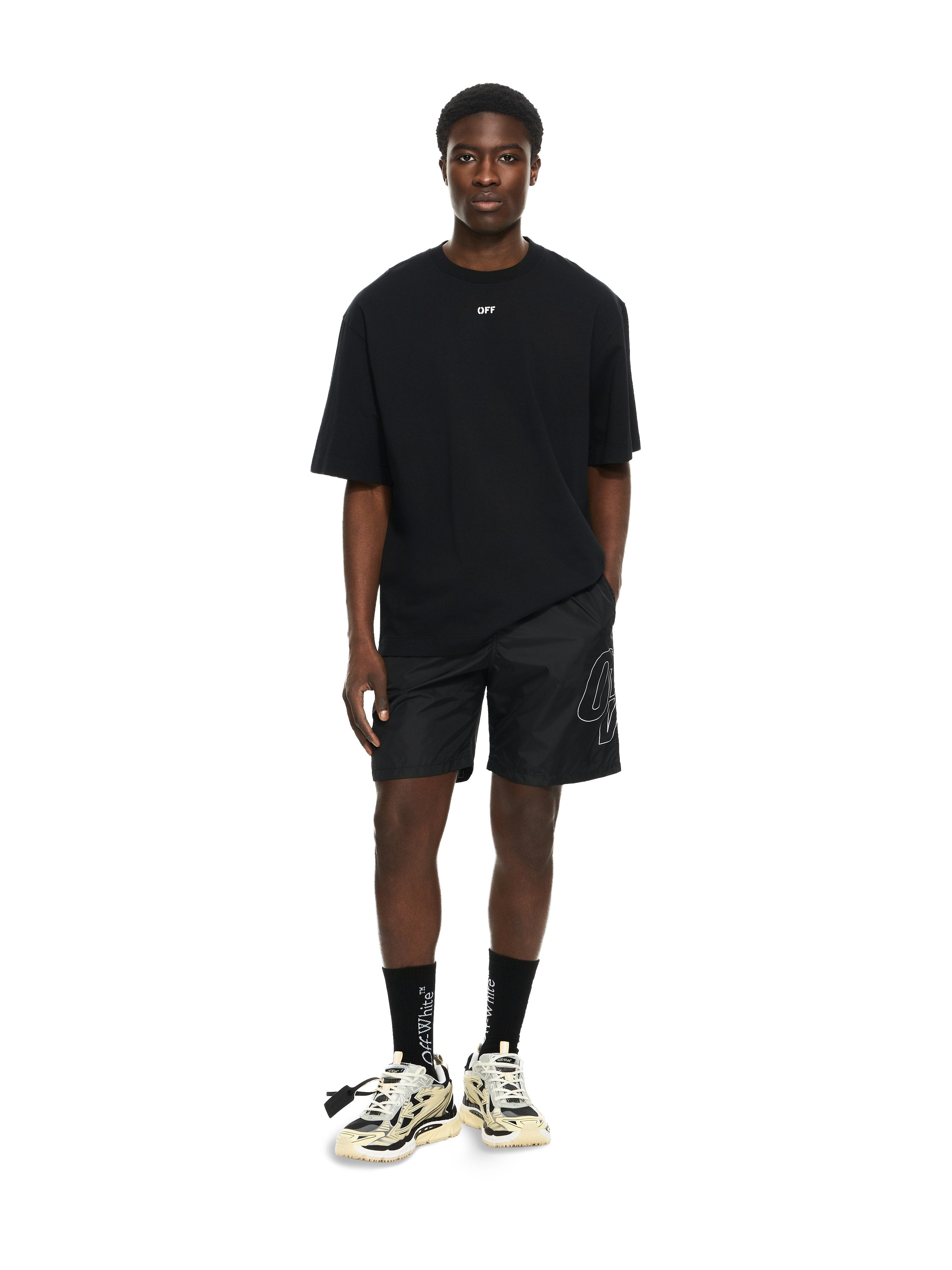 Off-White 3D Spray Arrow Skate Tshirt Black