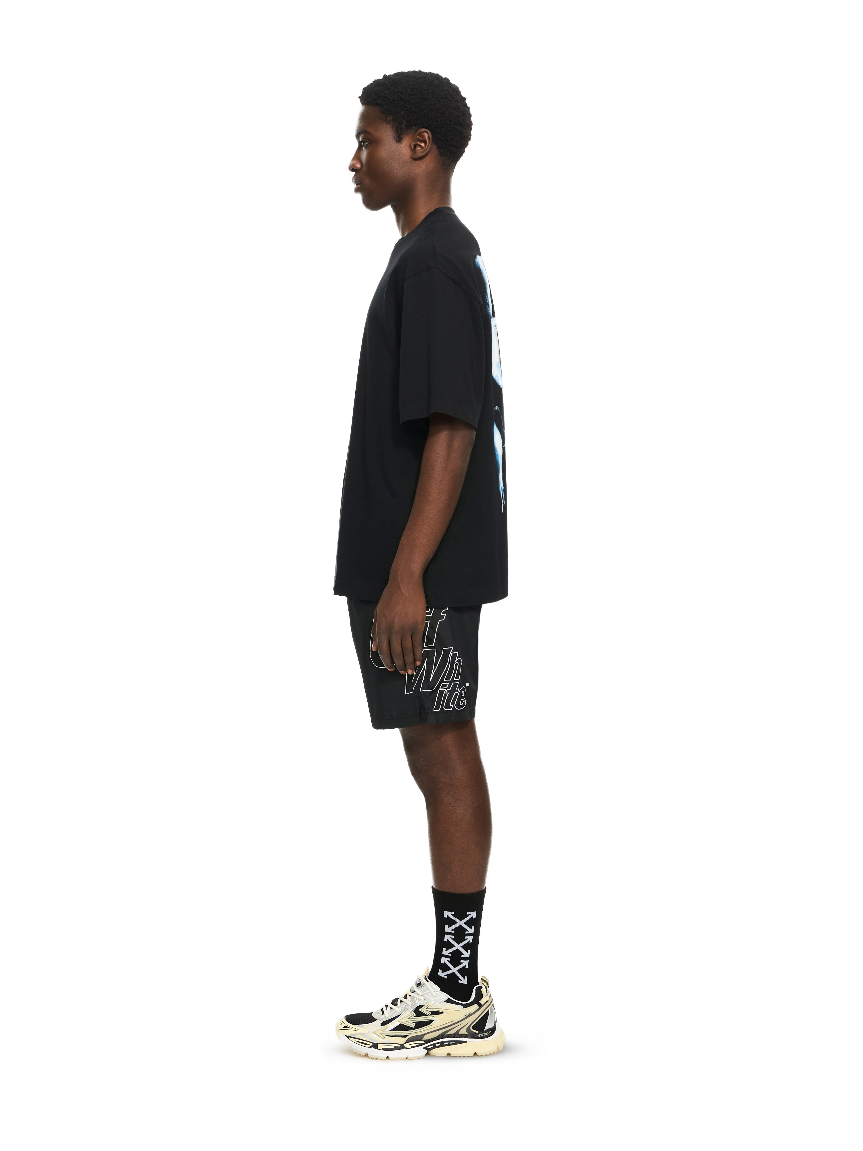 Off-White 3D Spray Arrow Skate Tshirt Black