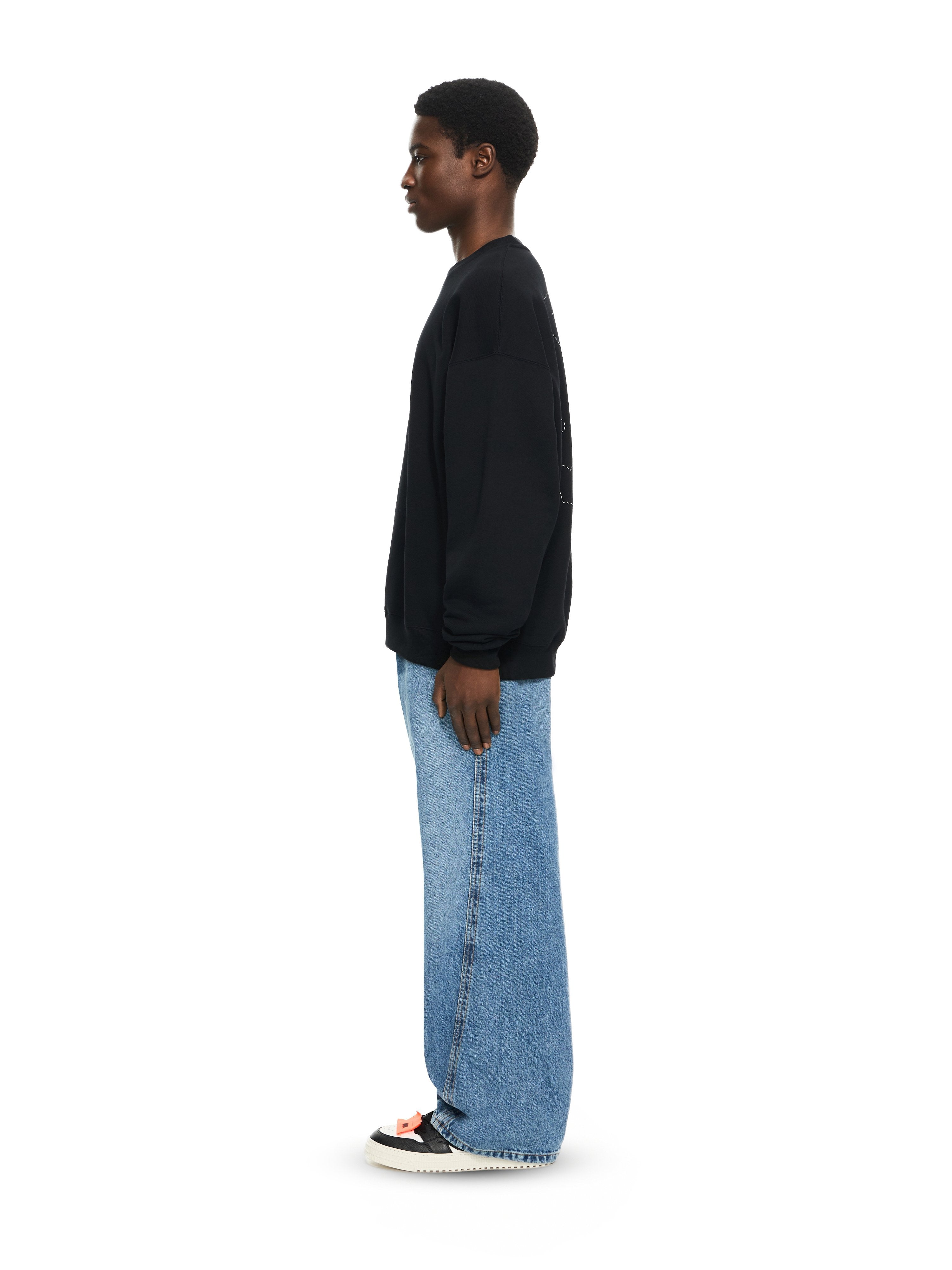 Off-White Dotted Arrow Diagonal Skate Sweatshirt Black