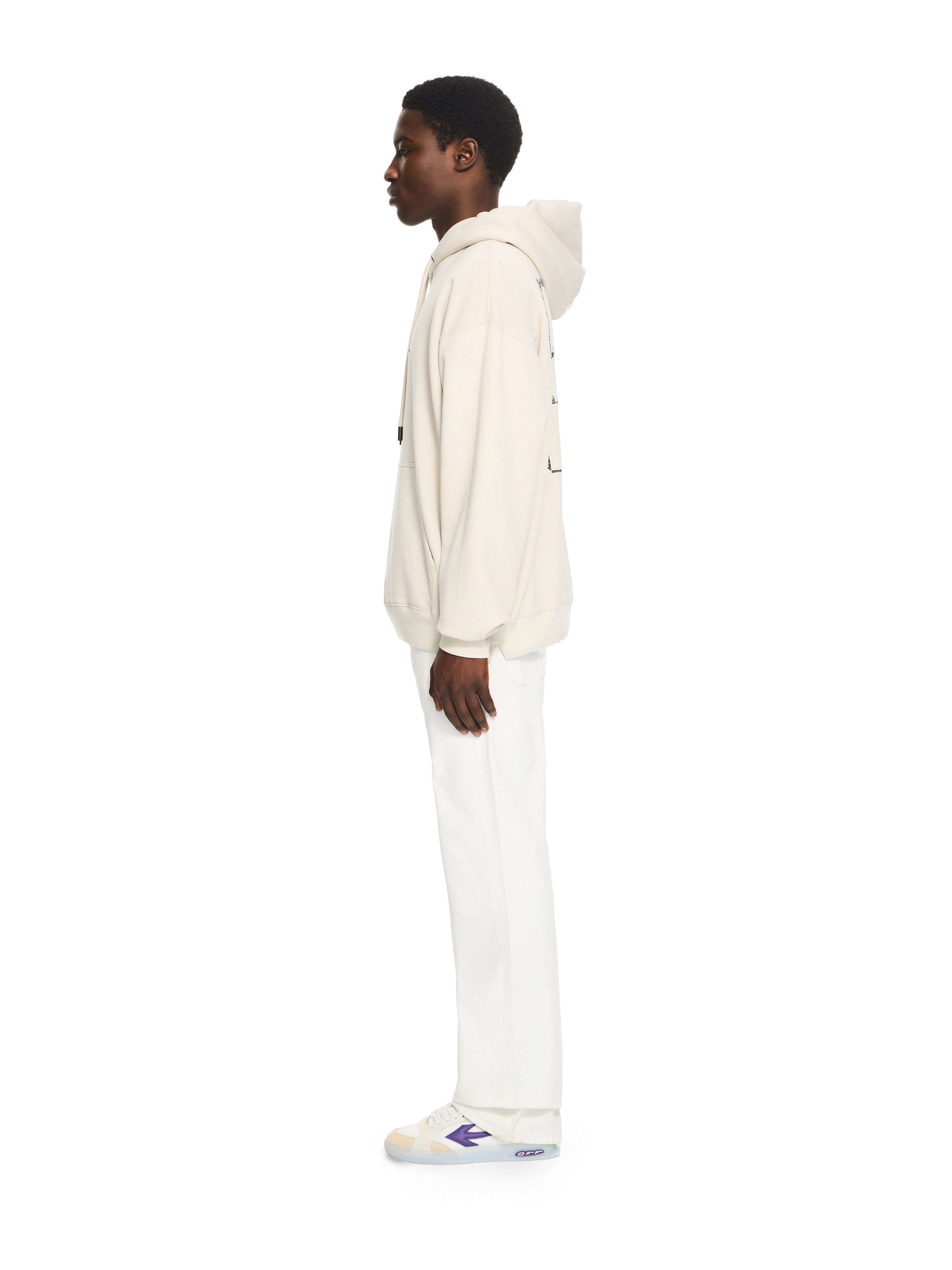 Off-White Script Arrow Diagonal Skate Hoodie Grey