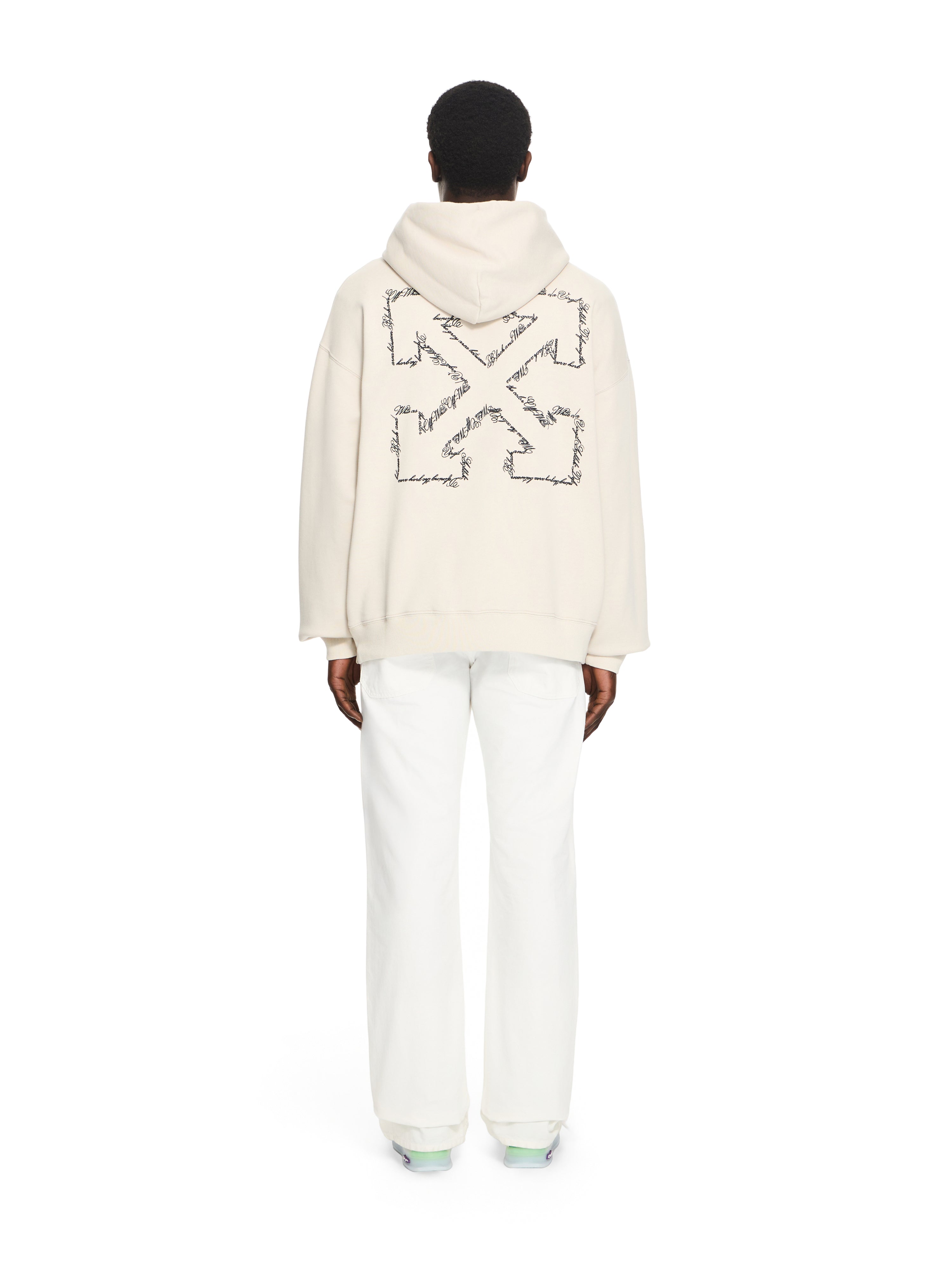 Off-White Script Arrow Diagonal Skate Hoodie Grey