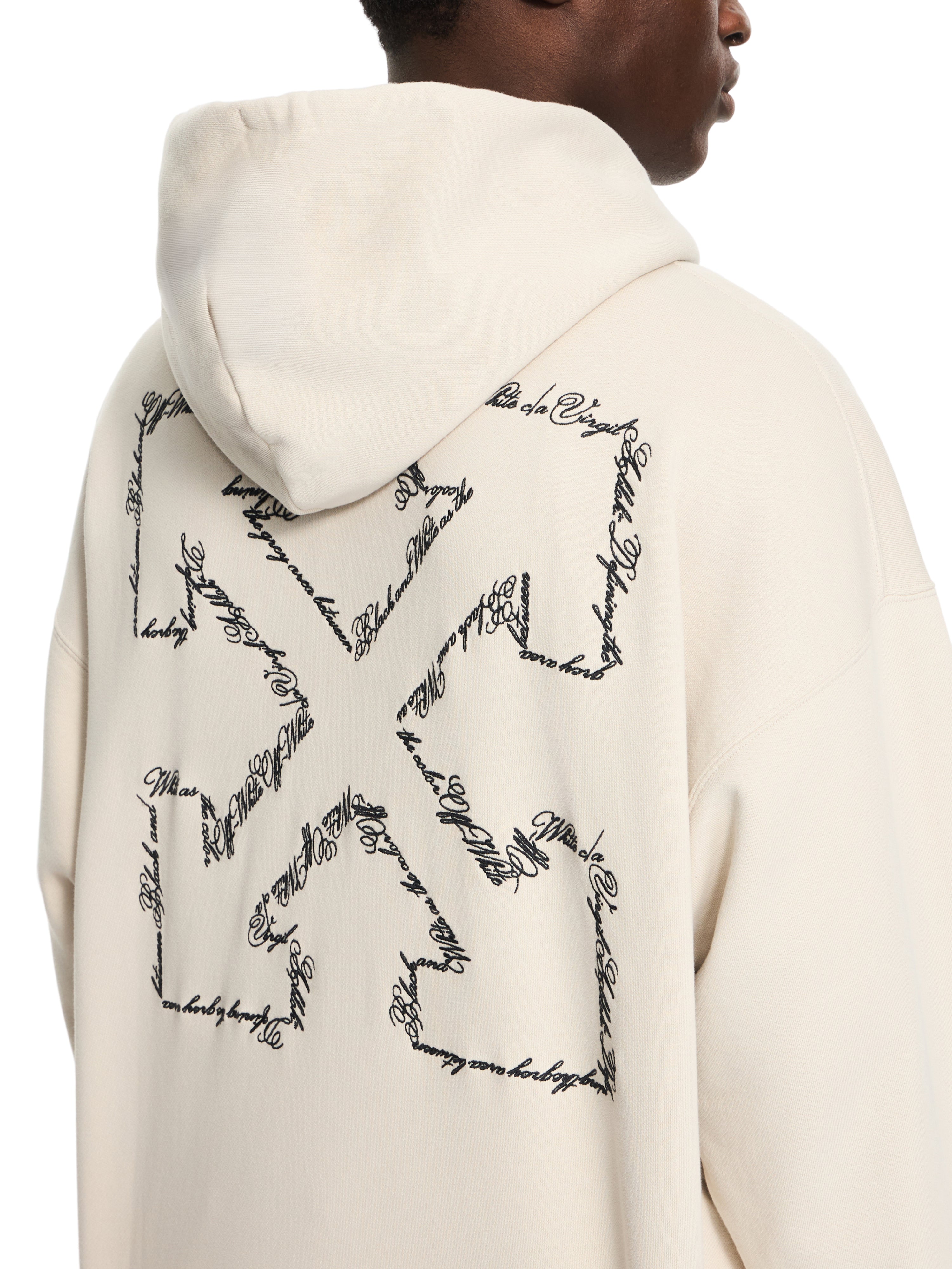 Off-White Script Arrow Diagonal Skate Hoodie Grey