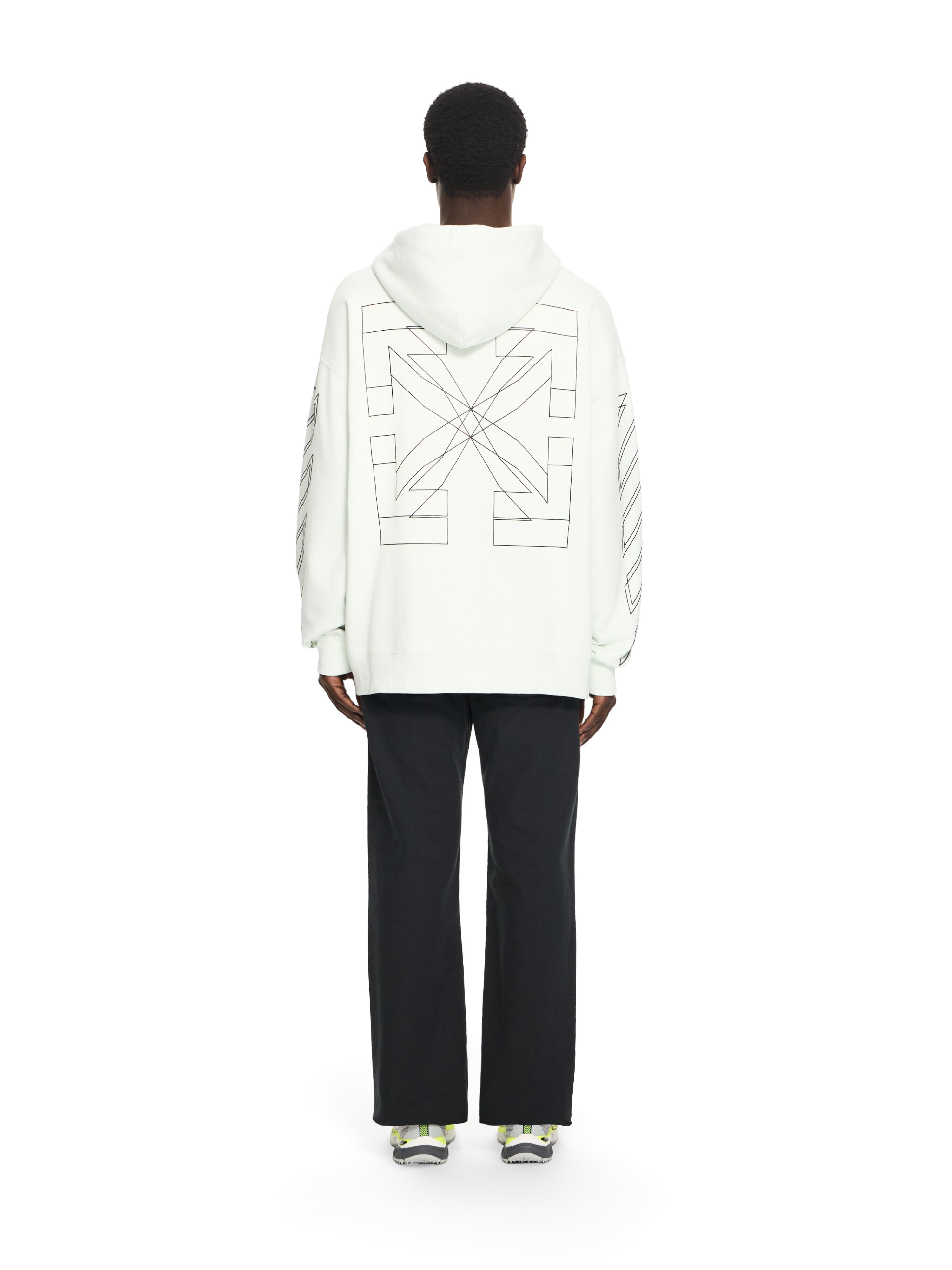 Off-White Outline Double Arrow Skate Hoodie Blue
