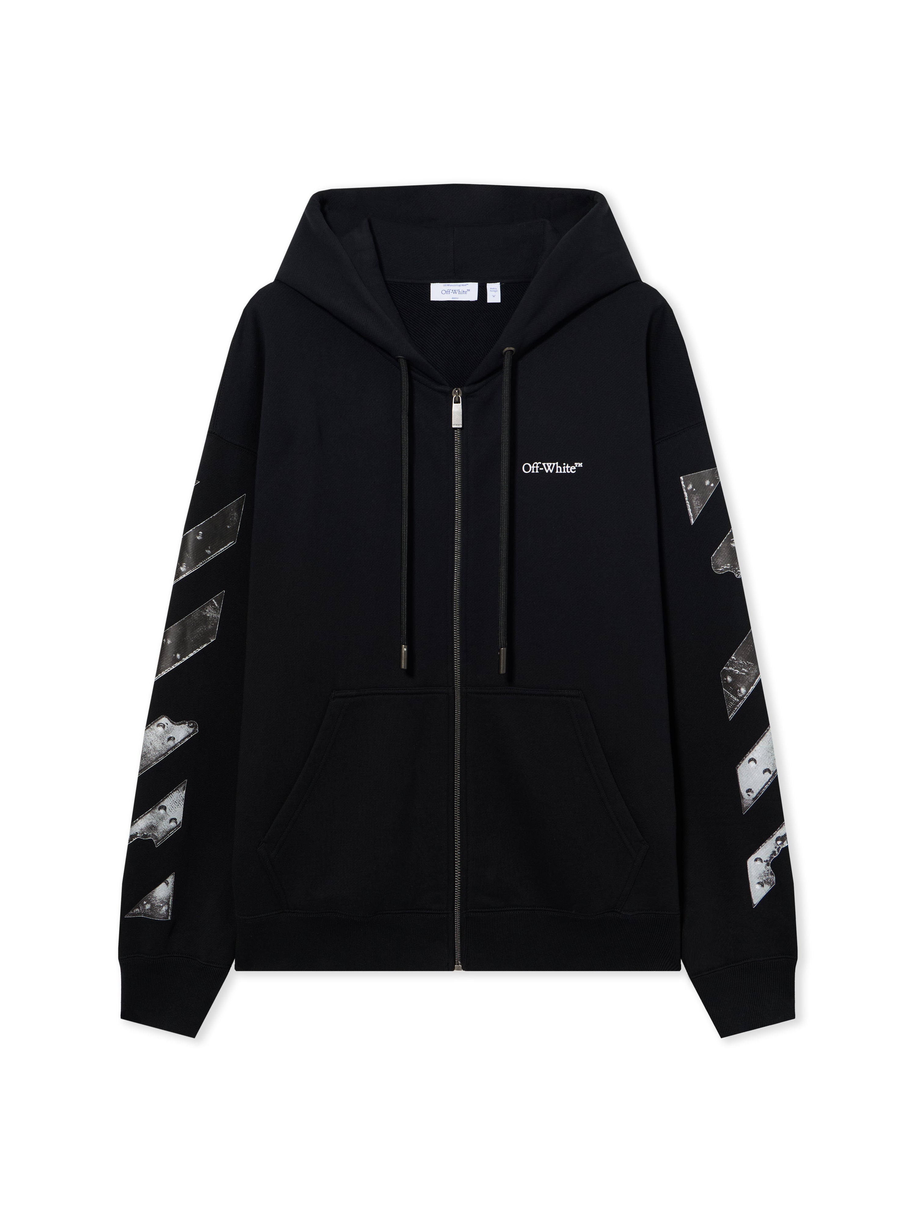Off-White Metal Arrow Skate Zip Hoodie Black