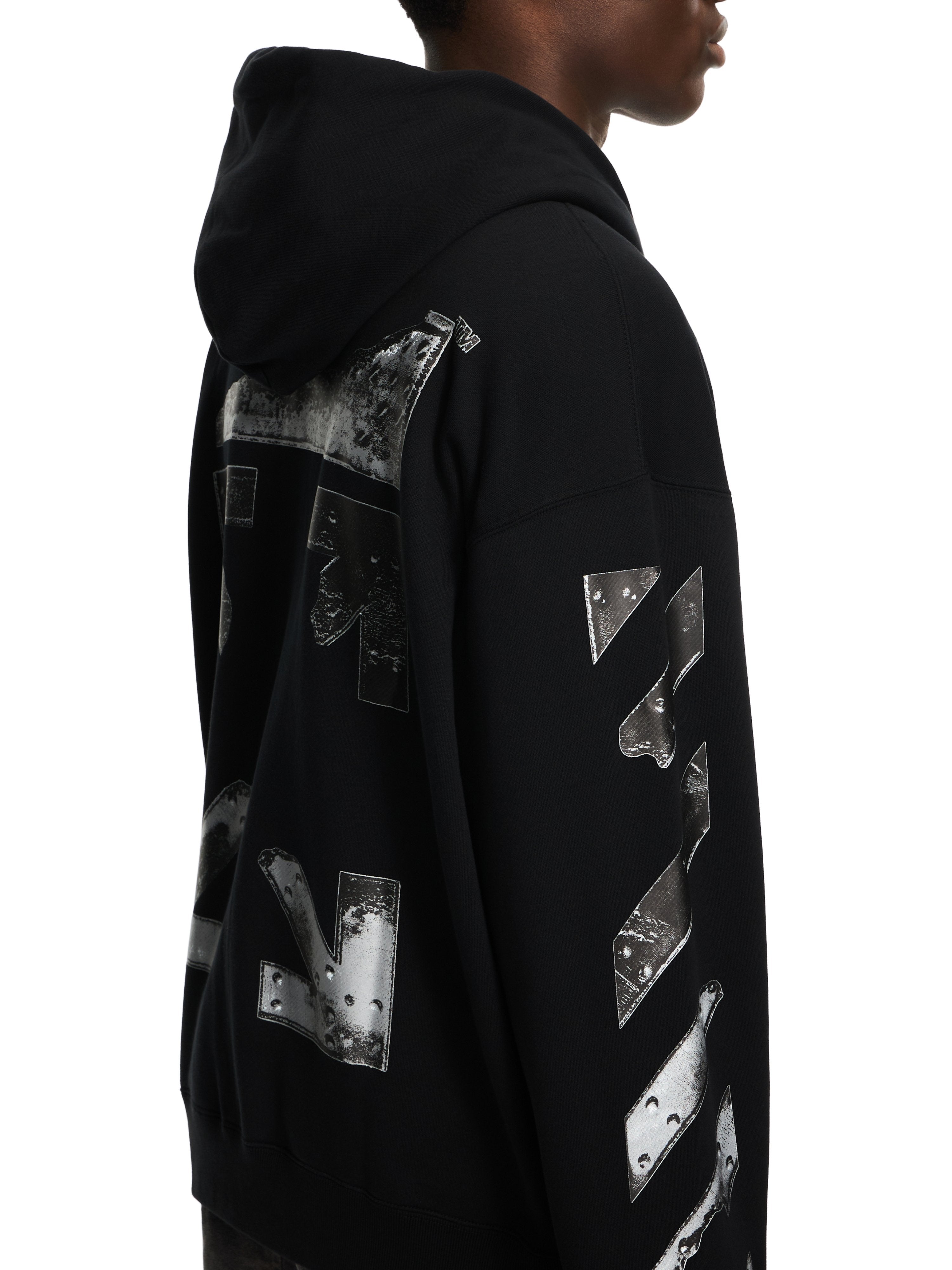 Off-White Metal Arrow Skate Zip Hoodie Black