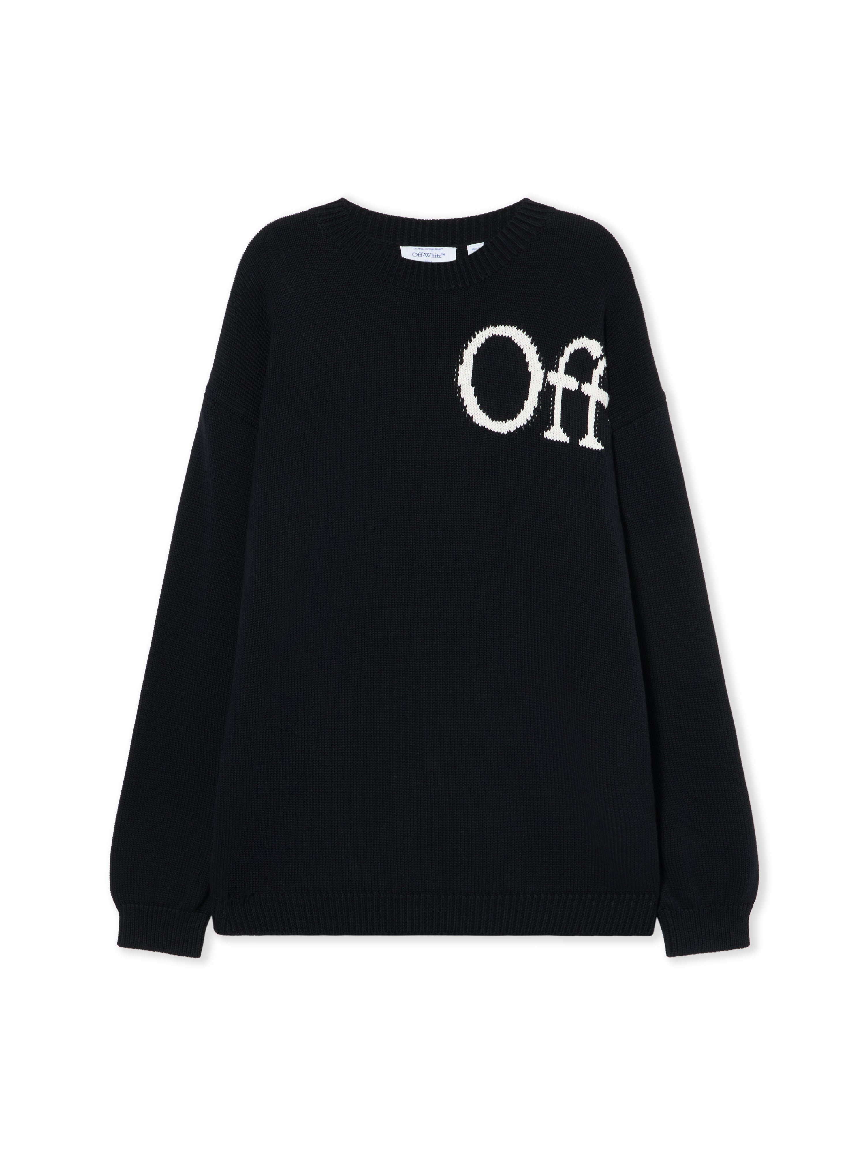Off-White Bookish Shared Crewneck Sweater Black Cream