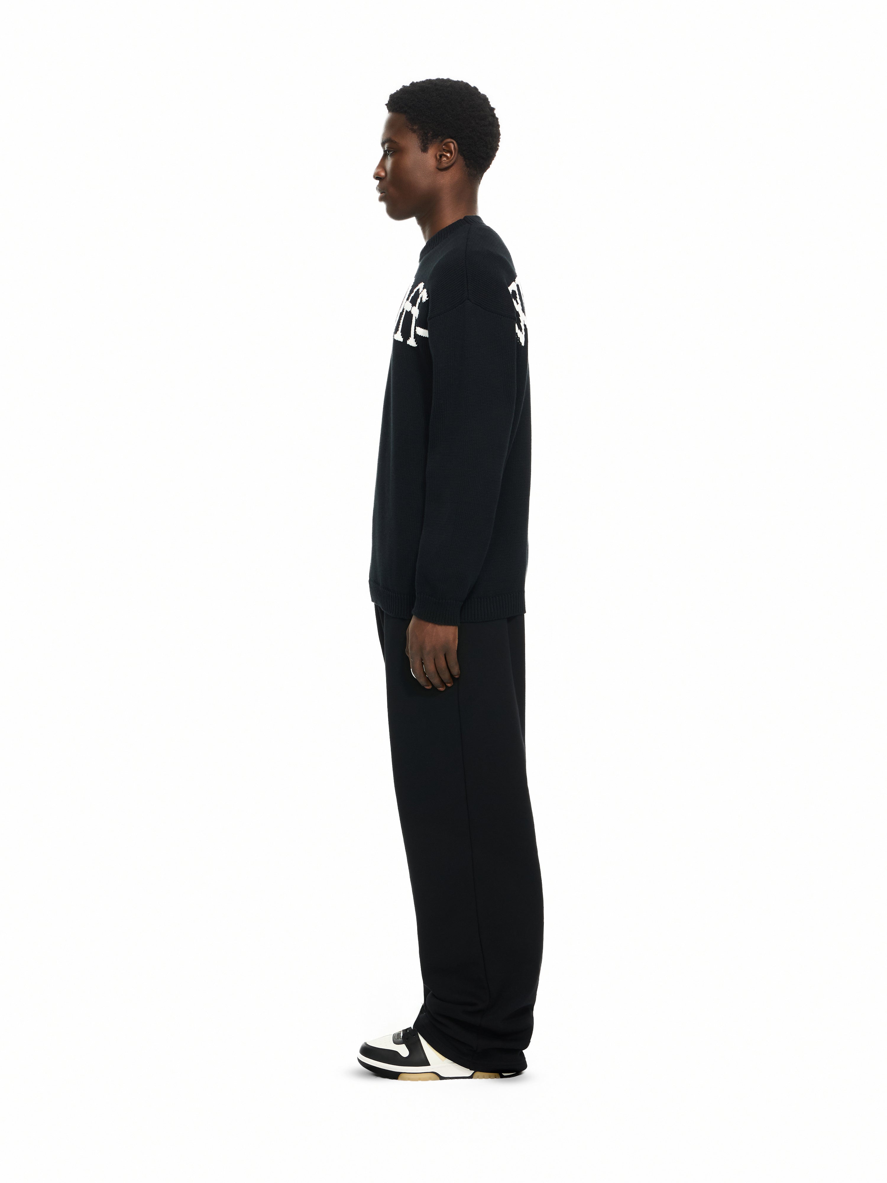 Off-White Bookish Shared Crewneck Sweater Black Cream