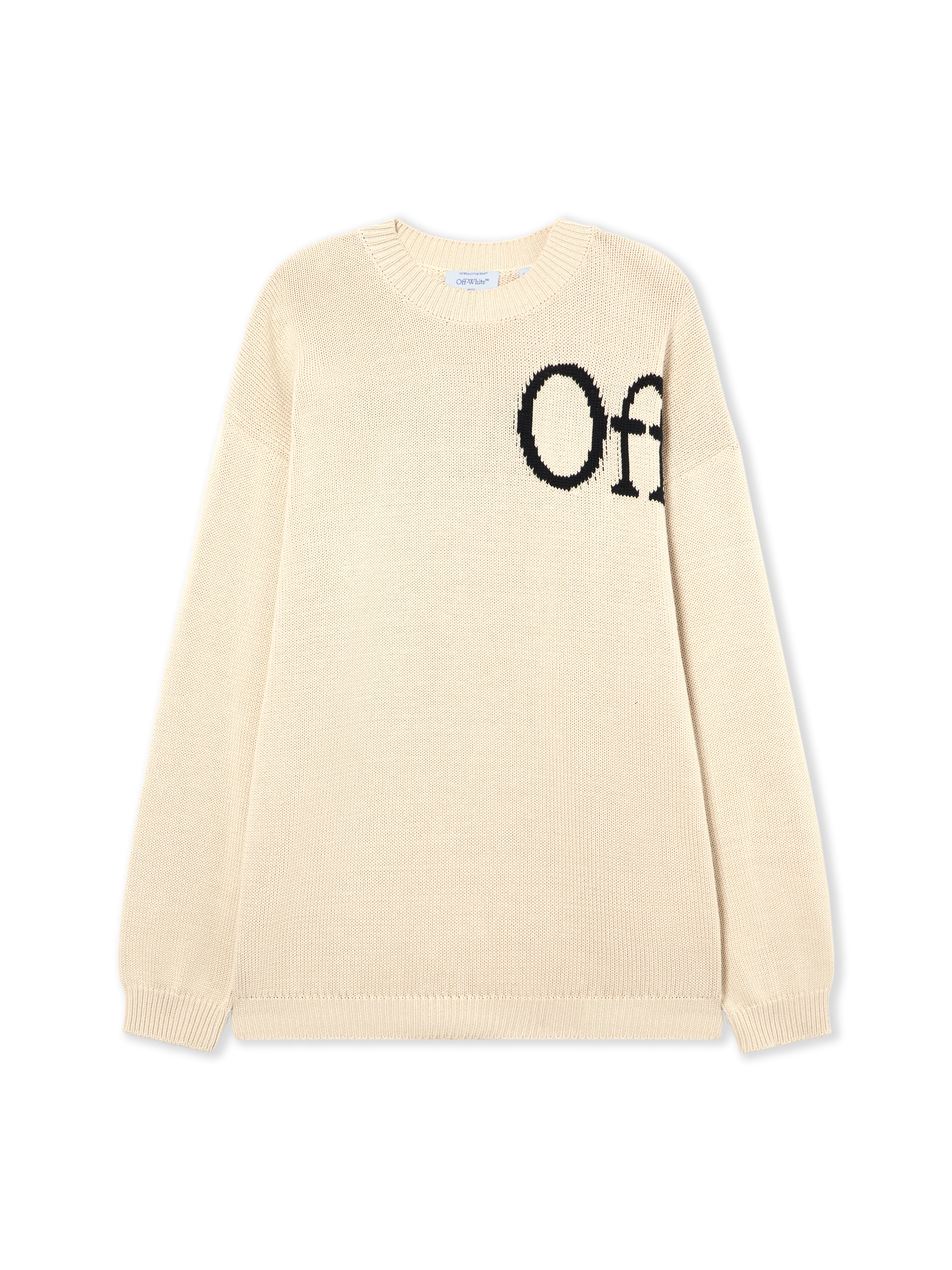 Off-White Bookish Shared Crewneck Sweater Black Cream