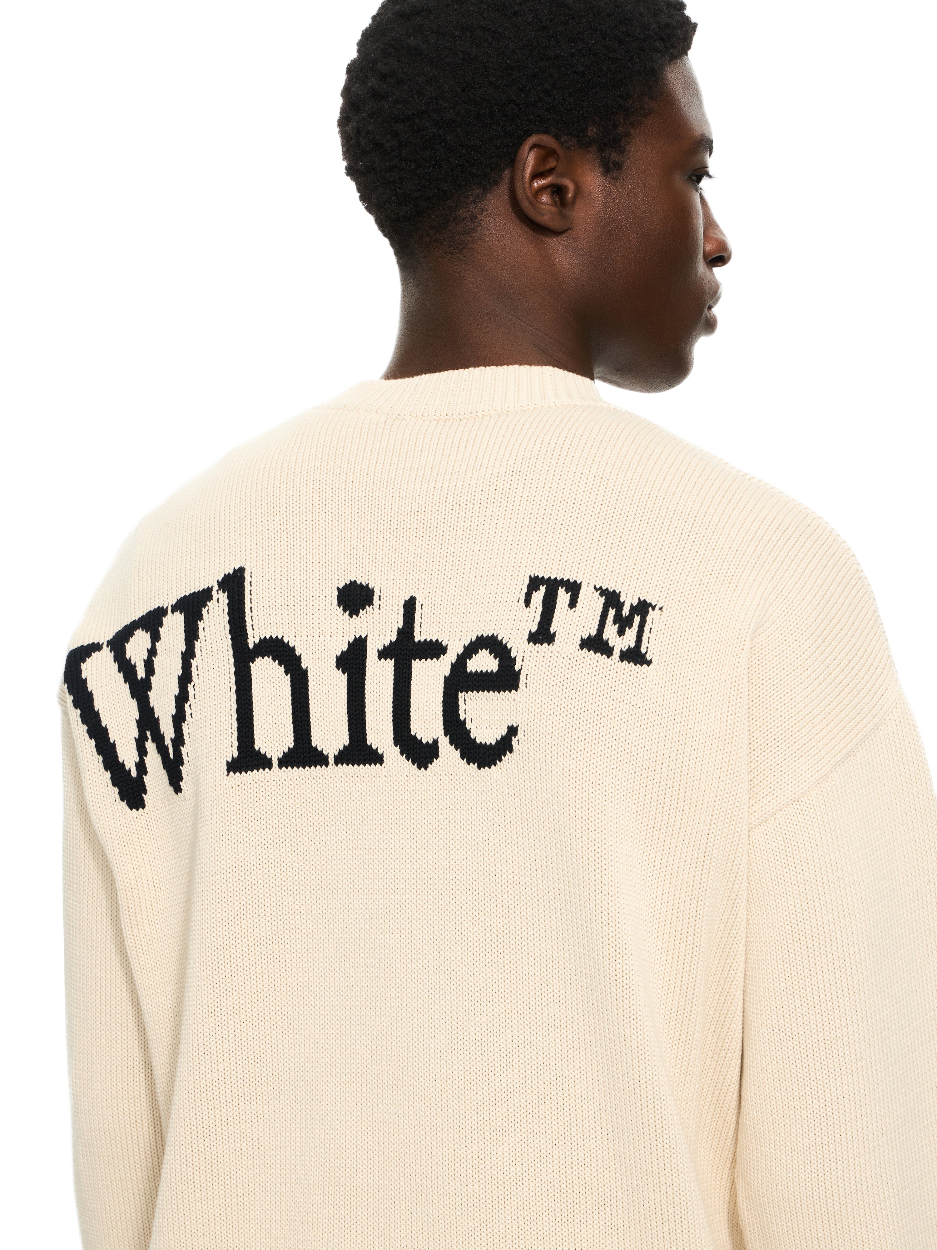 Off-White Bookish Shared Crewneck Sweater Black Cream