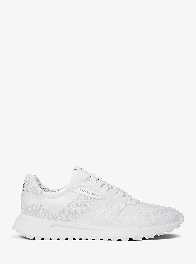 Michael Kors Dax Mixed-Media Trainer BRIGHT WHT